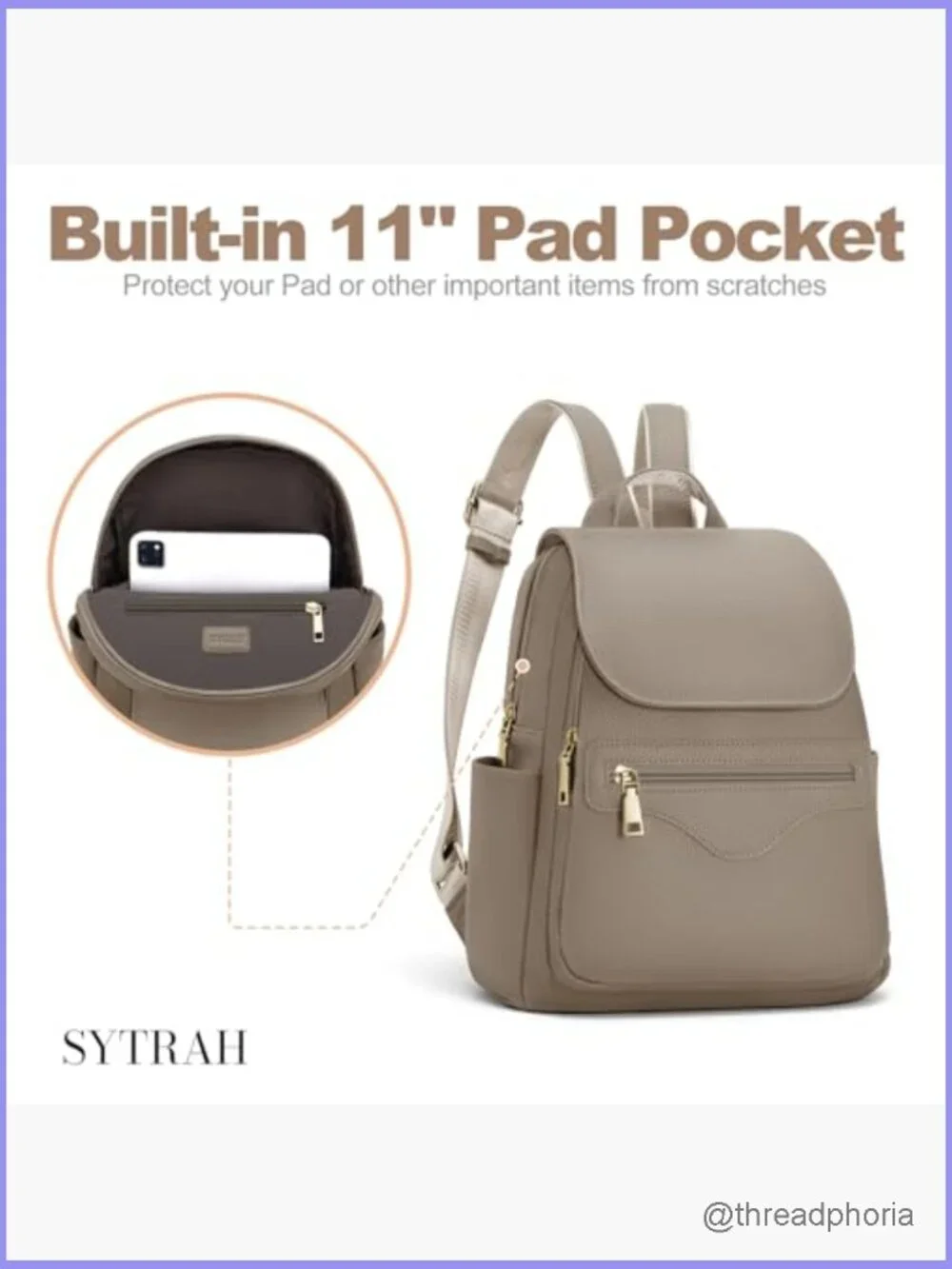 Women's Mini Backpack Purse with RFID Wallet & Tablet Sleeve